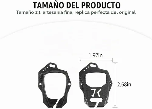 Vista 7 de JeCar - Funda para llavero de aleación de aluminio, accesorios de protección para Jeep Wrangler JK JKU 2008-2017