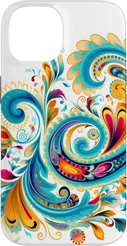 Vista 4 de Turquoise Paisley Boho Chic Case for iPhone 17