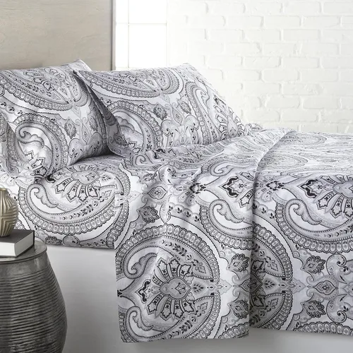 Vista 150 de Southshore Fine Living, Inc. Colección Winter Brush, juego de sábanas de 3 piezas para cama individual, sábana bajera con bolsillo profundo de 14