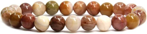 Vista 71 de Amandastone Pulsera elástica de cuentas redondas de 0.315 in con piedras preciosas naturales de 7 pulgadas