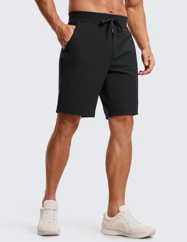 Vista 5 de CRZ YOGA Men's Four-Way Stretch Workout Shorts - 9'' Linerless Soft Durable for Casual Athletic with Pockets