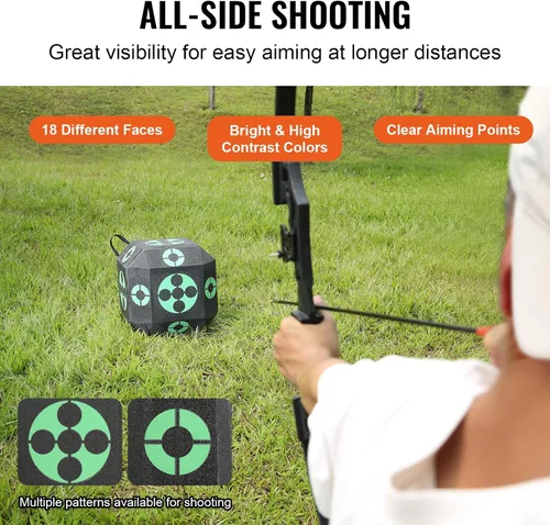Vista 5 de VEVOR Archery Target Block, All-Side Bow Target Block, Outdoor Portable Archery Target with Carry Handle, Easy Arrow Removal, Great Visibility