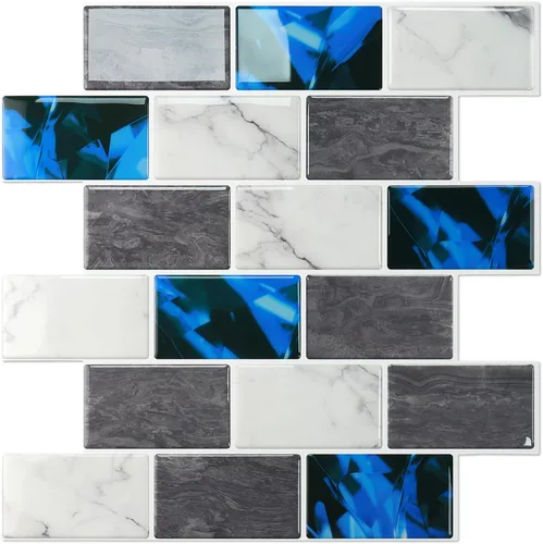 Vista 20 de STICKGOO - Azulejos de metro blancos para despegar y pegar, azulejos adhesivos para cocina (paquete de 1, diseño más grueso)