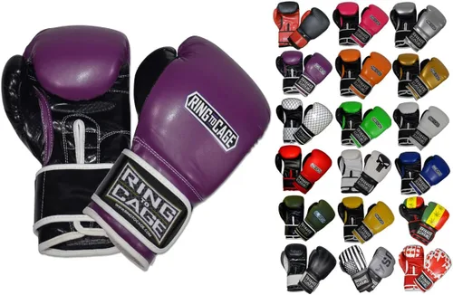Vista 17 de Guantes de boxeo para entrenamiento de gimnasio Verde neón/negro