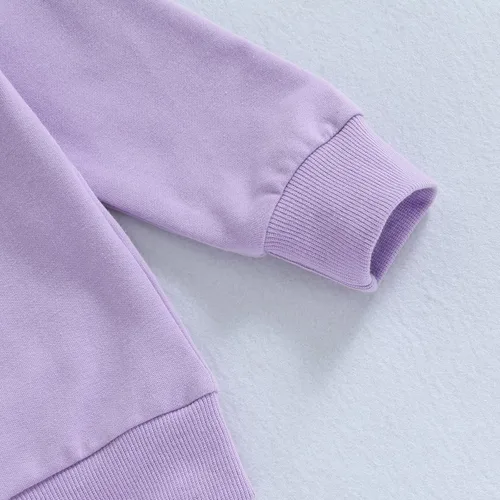 Vista 5 de Hnyenmcko Sudadera con estampado de letras Wlid Like My Curls para niños pequeños, para otoño e invierno, de 1 a 6 años