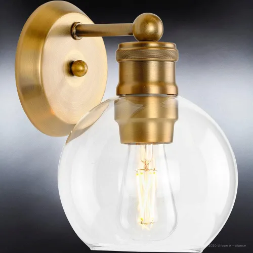 Vista 4 de Urban Ambiance Aplique de pared vintage de lujo, tamaño pequeño: 9.5 pulgadas de alto x 6.5 pulgadas de ancho, con elementos de estilo americano
