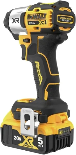 Vista 7 de DEWALT Taladro de Impacto 20V MAX, Inalámbrico, 3 Velocidades, 2 Baterías y Cargador Incluidos (DCF845P2)
