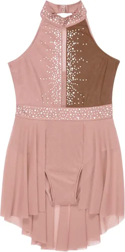 Vista 39 de CHICTRY Kids Girls Sparkly Rhinestone Ballet Gymnastics Leotards Modern Lyrical Dance Costume