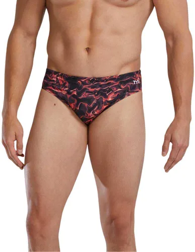 Vista 8 de TYR Men's Durafast Elite Racer Brief Swimsuit Negro