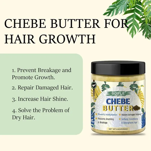 Vista 13 de WOZUTUNT 8.8 oz Mantequilla de Chebe para el Crecimiento, Engrosamiento y Humectación del Cabello - Mantequilla de Crema para el Cabello de Alta