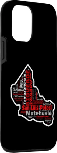 Vista 3 de iPhone 12 mini San Luis Potosí México Mapa Camiseta Ciudades Y Municipios Case