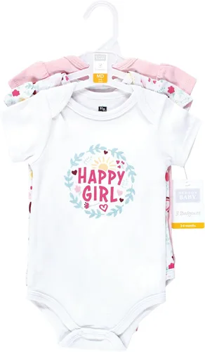 Vista 349 de Hudson Baby baby-girls Cotton Bodysuits 3-pack