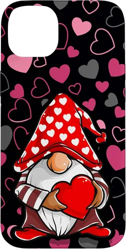 Vista 15 de Cute Gnome Valentine Heart Pattern Cozy Love Design Case for iPhone 17