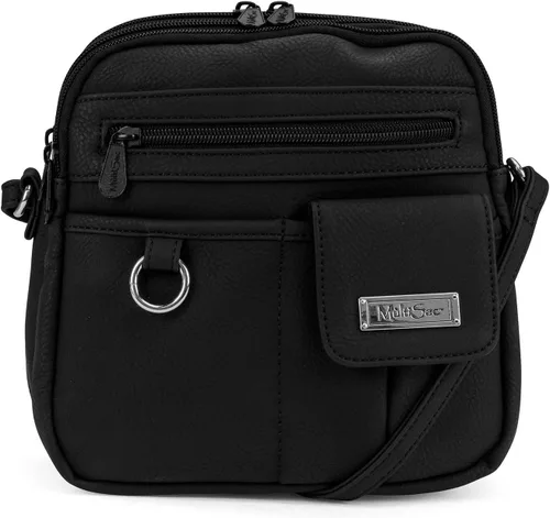 Vista 3 de Multisac Mini bandolera MultiSac North South con cremallera alrededor para mujer Negro