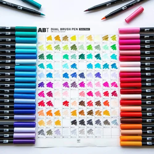 Vista 5 de Tombow Marcadores artísticos de doble pincel (paquete de 10, celebración)