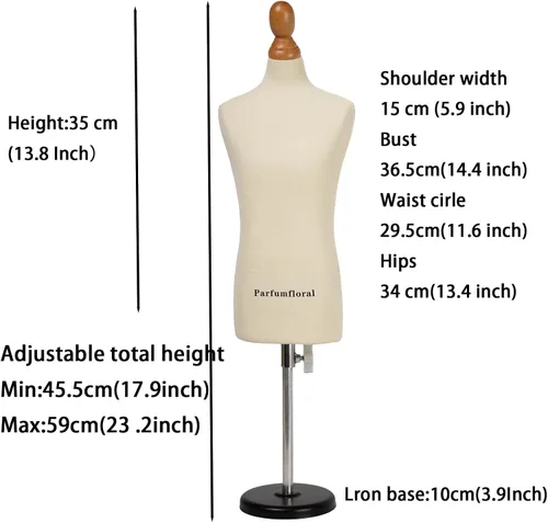 Vista 2 de Maniquí de forma de vestido masculino