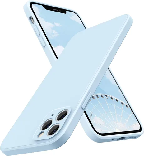 Vista 9 de SURPHY Funda diseñada para iPhone 11 Pro con protección de cámara, bordes rectos de silicona líquida para iPhone 11 Pro de 5.8 pulgadas, color negro