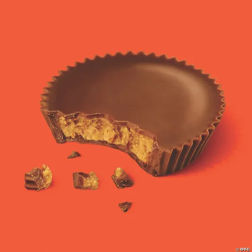 Vista 3 de Reeses - Tazas de mantequilla de maní tamaño bocadillo, mantequilla de maní cubierta de rico chocolate con leche, sin gluten, dulces a granel