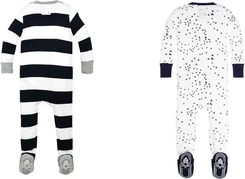 Vista 2 de Burts Bees - Paquete de 2 pijamas antideslizantes para bebés y niños