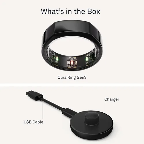Vista 8 de Oura Ring Gen3 Heritage - Anillo inteligente, seguimiento del sueño, frecuencia cardíaca, rastreador de actividad física, 5-7 días de duración