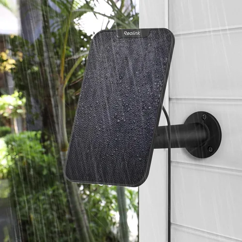 Vista 3 de REOLINK Panel solar de 3W, diseñado para cámaras de seguridad inalámbricas Negro