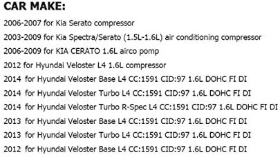 Vista 3 de GOWE para Doowon 6SBU16 DV13 AC Compresor para Veloster Accent 1.6 CERATO 97701-2V000 97643-1J100 977012V000 97701-2F800