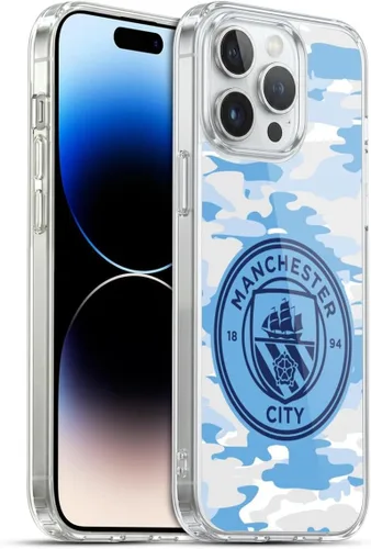 Vista 85 de Head Case Designs Funda de gel con licencia oficial del Manchester City Man City FC Blue Moon Badge Camou [protección de grado militar] compatible