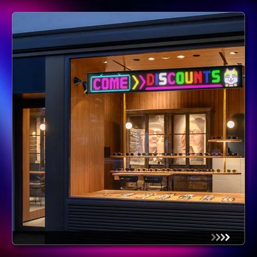 Vista 6 de Letrero LED Programable Grande, Resolución P5 Letrero LED para Tienda Interior, Aplicación Bluetooth, para Exhibición de Ventana de Tienda Comercial