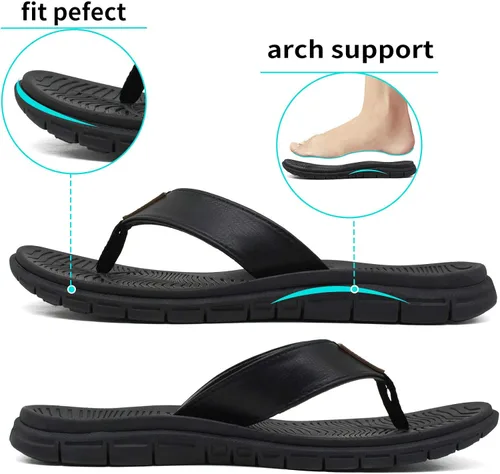 Vista 3 de COFACE Chanclas deportivas para hombre-Casual-Comfort-Sandalias-Con Soporte de Arco-Exterior-Playa-Talla 713