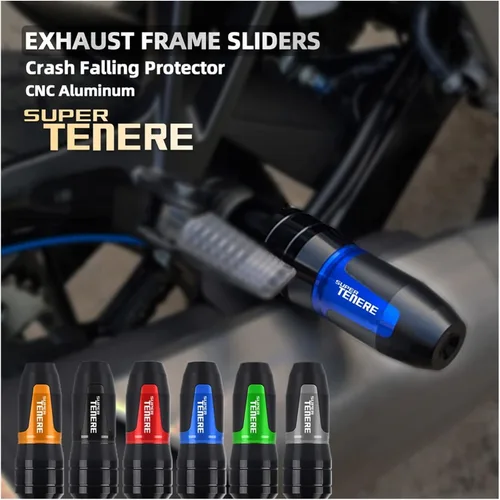 Vista 5 de Para XTZ750 XT660Z XT 660 Z XTZ1200 XT1200Z / ZE Super Tenere XTZ 1200 Escape Frame Sliders Crash Pads Protector Falling Frame Sliders Anticaída