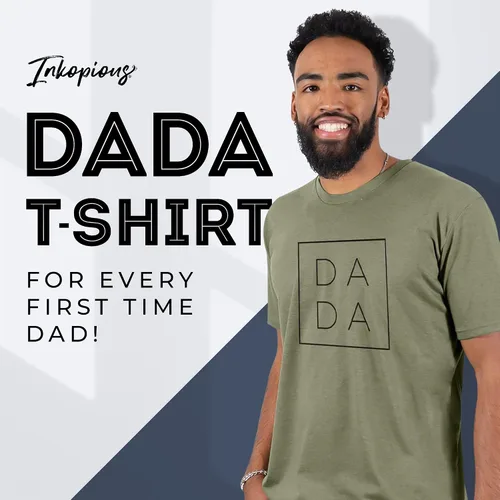 Vista 2 de Inkopious - Camiseta con inscripción DADA regalo del día del padre para padres primerizos