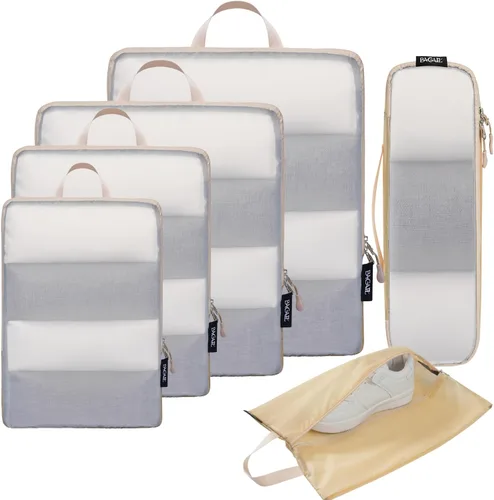 Vista 7 de BAGAIL 4 Set/6 Set Ultraligero Compresión Embalaje Cubos Organizador de Embalaje para Accesorios de Viaje Equipaje Maleta Mochila