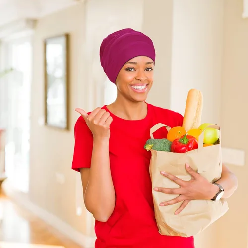 Vista 6 de Kisumthy 2 gorros de algodón holgados para quimioterapia, gorro de quimioterapia, sombreros de cáncer para mujeres con pérdida de cabello