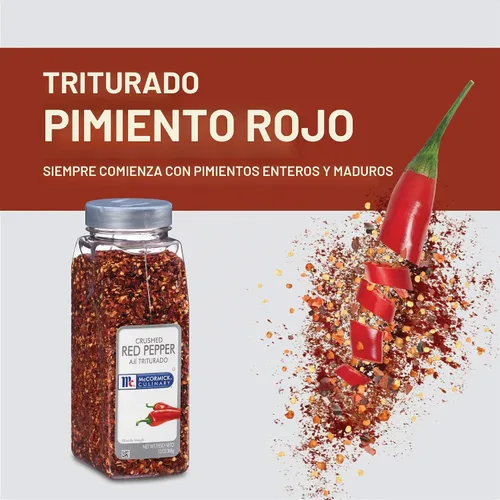 Vista 2 de McCormick Culinary Pimienta Roja Molida, 13 oz - Un Envase de 13 Onzas de Pimienta Roja Molida, Perfecto para Espolvorear en Pizza, Carne de Res