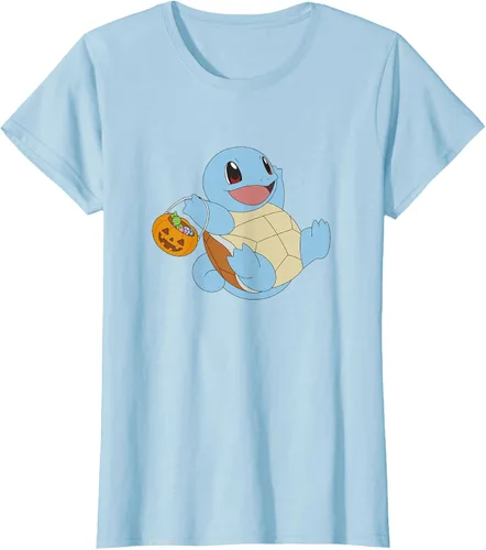 Vista 17 de Pokémon Halloween Squirtle With His Trick or Treat Basket Camiseta, Negro