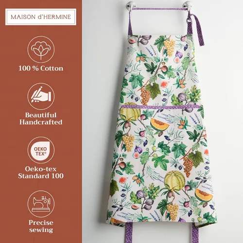 Vista 242 de Maison d' Hermine Delantales para mujer con bolsillo, 100% algodón (27.50 x 31.50 pulgadas)