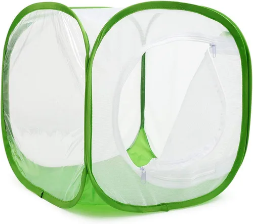 Vista 5 de RESTCLOUD - Jaula de insectos profesional con diseño de mariposas, parte inferior de poliéster para una limpieza más fácil