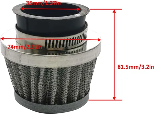 Vista 3 de PZ19 nuevo carburador con filtro de aire de 1.38 pulgadas de repuesto para ATV 50cc 70cc 80cc 90cc 110cc 125cc Dirt Bike Taotao Kazuma SunL Baja