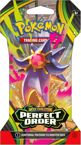 Vista 4 de Pokemon TCG: Mega Evolutions - Paquete de refuerzo con mangas Perfect Order - 10 cartas