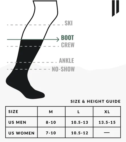Vista 2 de HOLLOW Calcetines para botas de alpaca para hombres y mujeres, caza, senderismo, ciclismo, al aire libre, diseñados para comodidad y rendimiento
