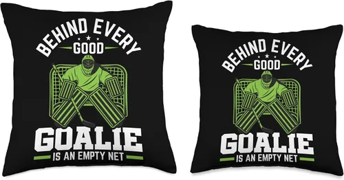 Vista 3 de Ice Hockey Gifts for Players Fans Coaches Coaches Máscara de portero, traje de jugador para almohada de portero de hockey sobre hielo, 16 x 16