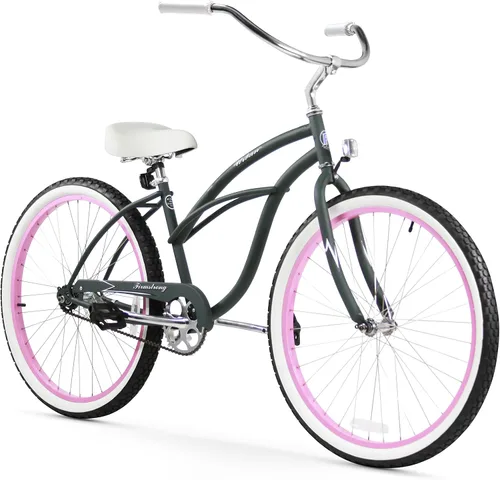 Vista 23 de Sixthreezero Urban Lady Beach Cruiser - Bicicleta híbrida de 3 velocidades para mujer