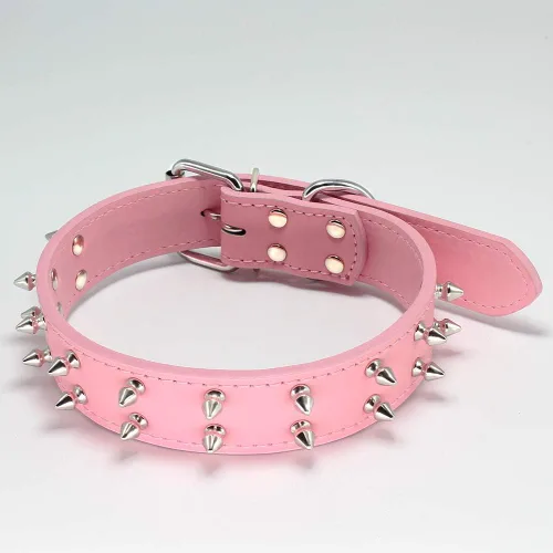 Vista 7 de Mantén a tu perro seguro y elegante con nuestro collar ajustable de 18 pulgadas para perro, diseño duradero de cuero negro para mayor protección, S