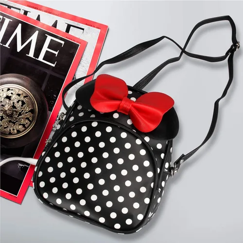 Vista 6 de Linda mochila de ratón para niñas mini mochila pequeña mochila para mujer bolsa de viaje para niña pequeña Negro 87 x 7 inch Mochila Minnie Mouse
