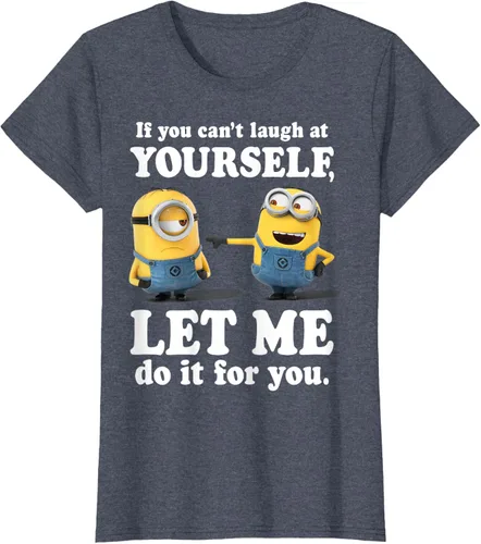 Vista 64 de Camiseta gráfica de Minions de Mi villano favorito: Ríete de ti mismo Negro