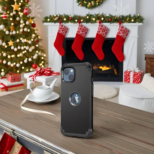 Vista 2 de IDweel Funda para iPhone 13 con Protector de Pantalla, para Funda iPhone 14, Híbrida Resistente a Golpes de Servicio Pesado Protección Cubierta Dura