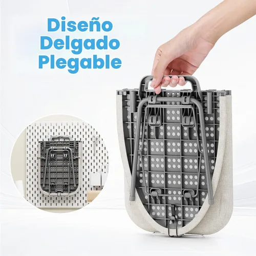 Vista 6 de KINGBOARD Tabla de planchar de mesa, tablas de planchar pequeñas con soporte para plancha, tabla de planchar plegable, cubierta extragruesa, tabla