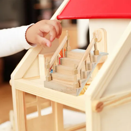 Vista 3 de Angoily Miniatura Casa de Muñecas Escalera Escritorio Ornamento Simplemente Escalera Pasamanos Exterior Barandillas