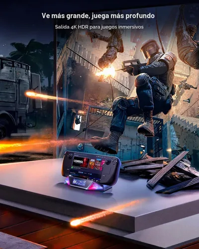 Vista 3 de DOCKCASE & CHIZHA - Estación de acoplamiento para Steam Deck OLED/ROG Ally/Legion Go, HUB USB-C con PD de 100 W, audio óptico y HDMI 4K a 120 Hz