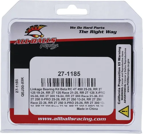 Vista 4 de All Balls Kit de sellos BRG de varillaje 27-1185 para Beta RR 250 2T 13-17, RR 350 4T 11-17, RR 390 4T 15-17, RR 400 4T 05-14, RR 430 4T 17, RR 430